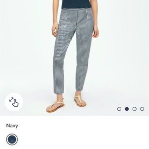 Brooks Brother’s Gingham Side-Zip Pant In Bi-Stretch Cotton Twill